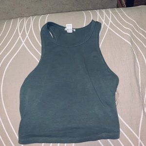 Green crop top